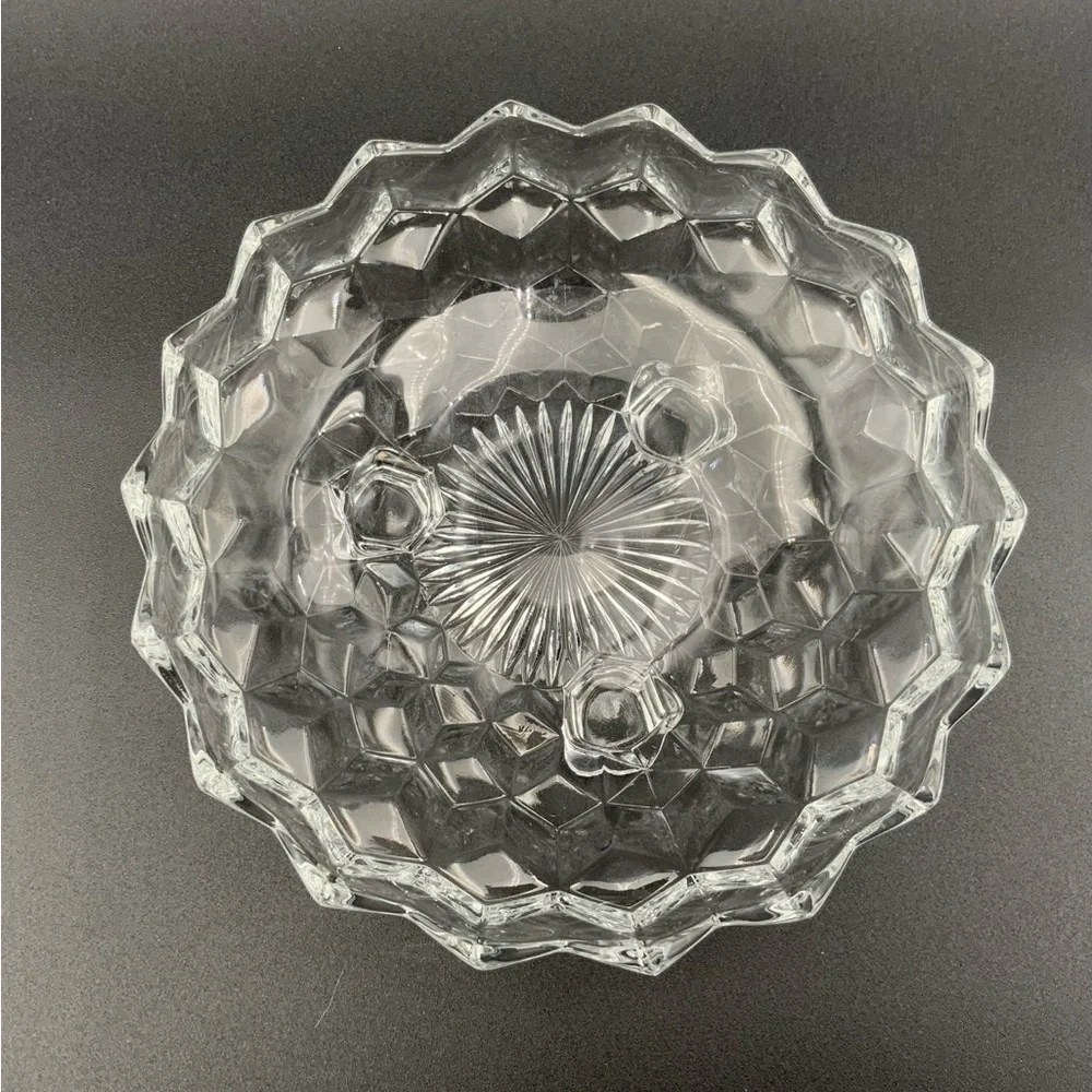 Fostoria Glass American 3-Toed Footed 7" Round Bon Bon Candy Dish Bowl Vintage - Picture 2 of 5
